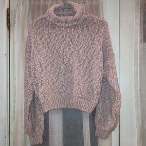Hollister Pink Woven Sweater